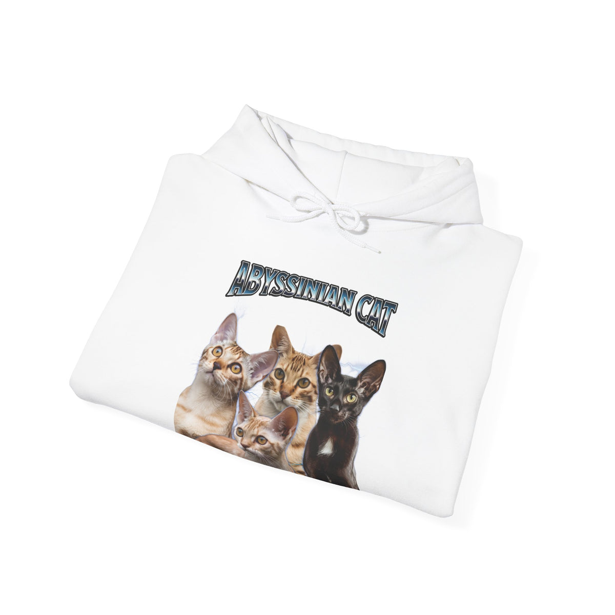 Abyssinian Cat Hoodie – Unisex Bootleg Collage Sweatshirt | Fluff, Charm, and a Whole Lot of Cattitude