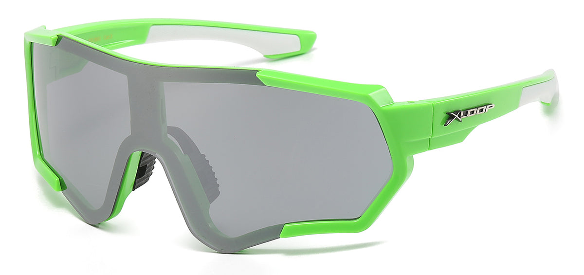 ULTIMATE WRAP-AROUND ATHLETIC SUNGLASSES -XLOO. 8x3651 BY NEW EDGE