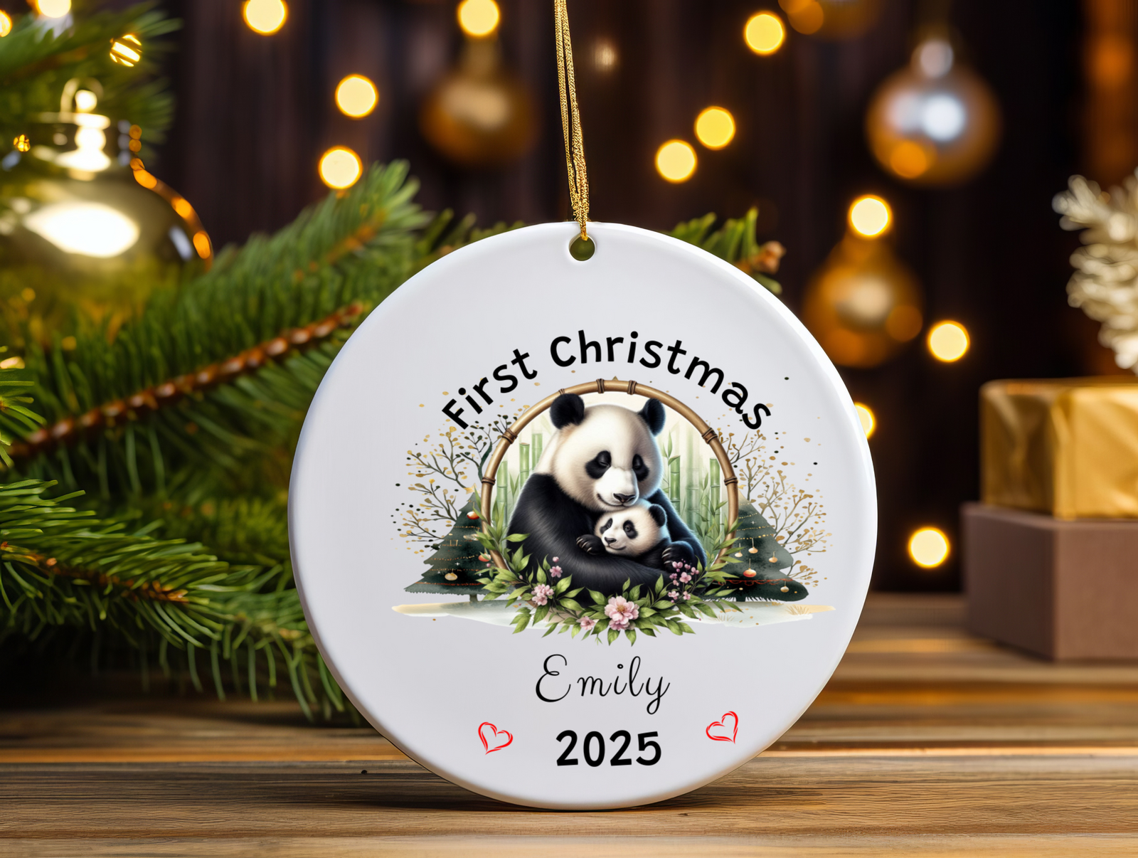Personalized Name Ornament 2025 | First Christmas Family Keepsake | Custom Holiday Name Decoration | Unique Christmas Gift