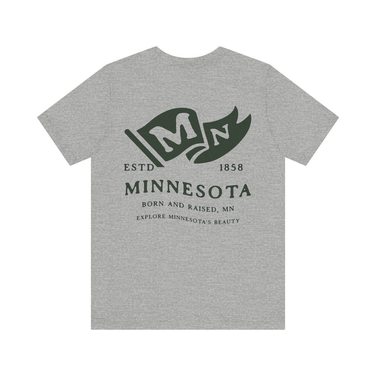 Copy of Michigan Born & Raised T-Shirt – Great Lakes State Pride, Front & Back Design