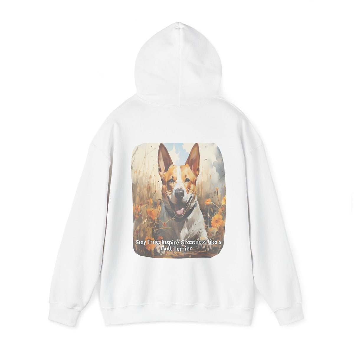 Sunflower Bull Terrier Unisex Hoodie – Stay True, Inspire Greatness Like a Bull Terrier