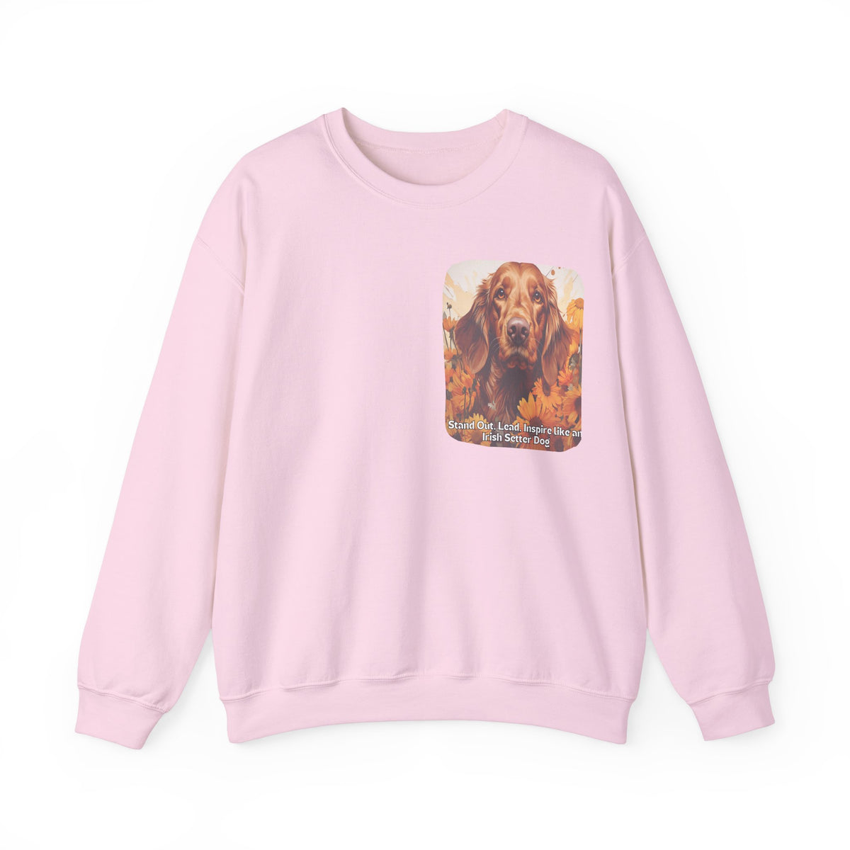 Irish Setter Spirit Sunflower Sweatshirt – 'Stand Out, Lead, Inspire' – Unisex Field Dog Pullover