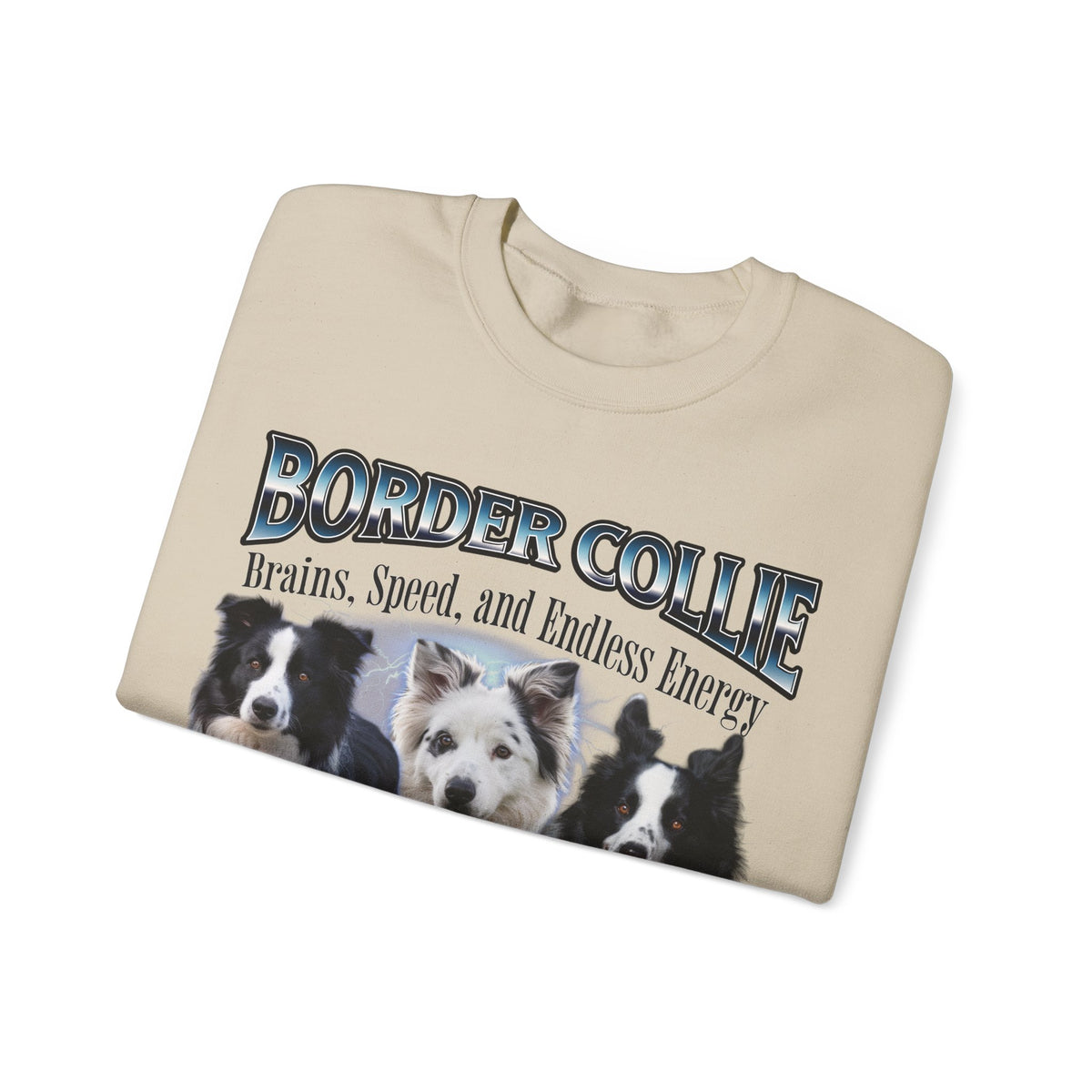 Copy of Border Collie Bootleg Collage Sweatshirt – Brains, Speed, and Endless Energy | Unisex Dog Lover Pullover