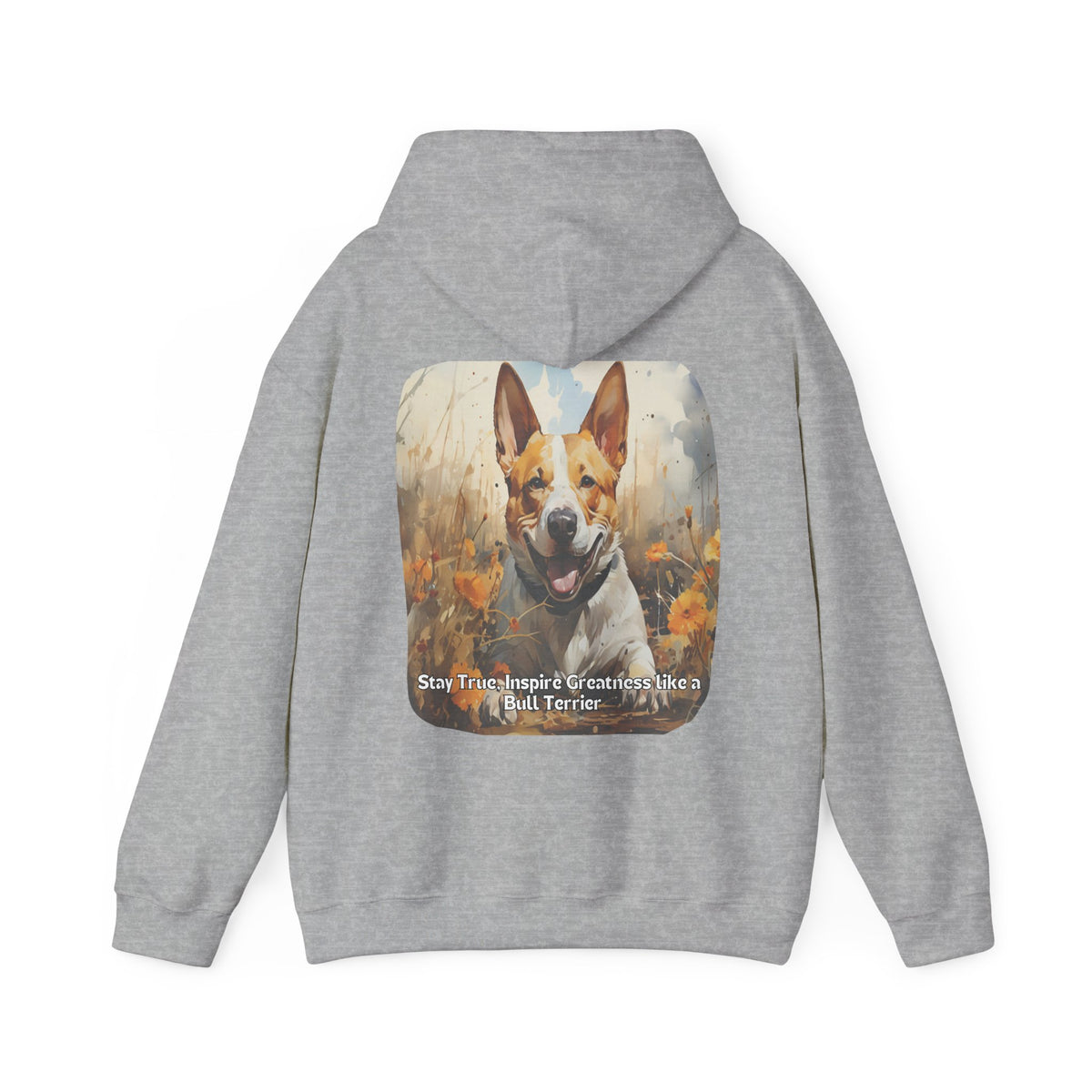Sunflower Bull Terrier Unisex Hoodie – Stay True, Inspire Greatness Like a Bull Terrier