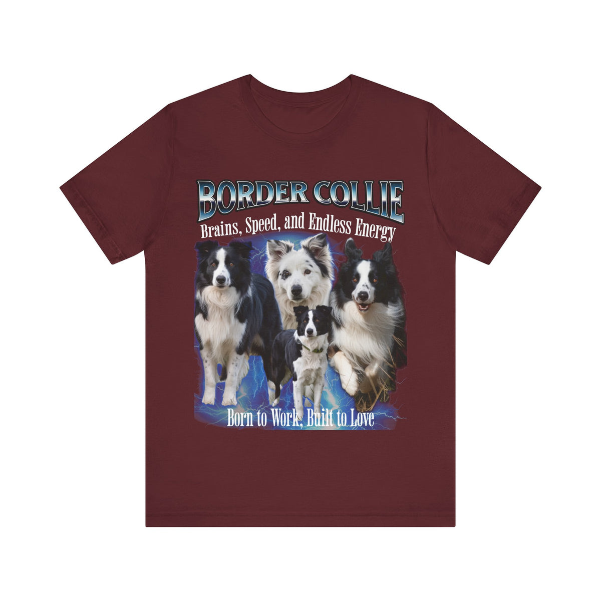Border Collie Bootleg Collage Sweatshirt – Brains, Speed, and Endless Energy Unisex Dog Lover Pullover