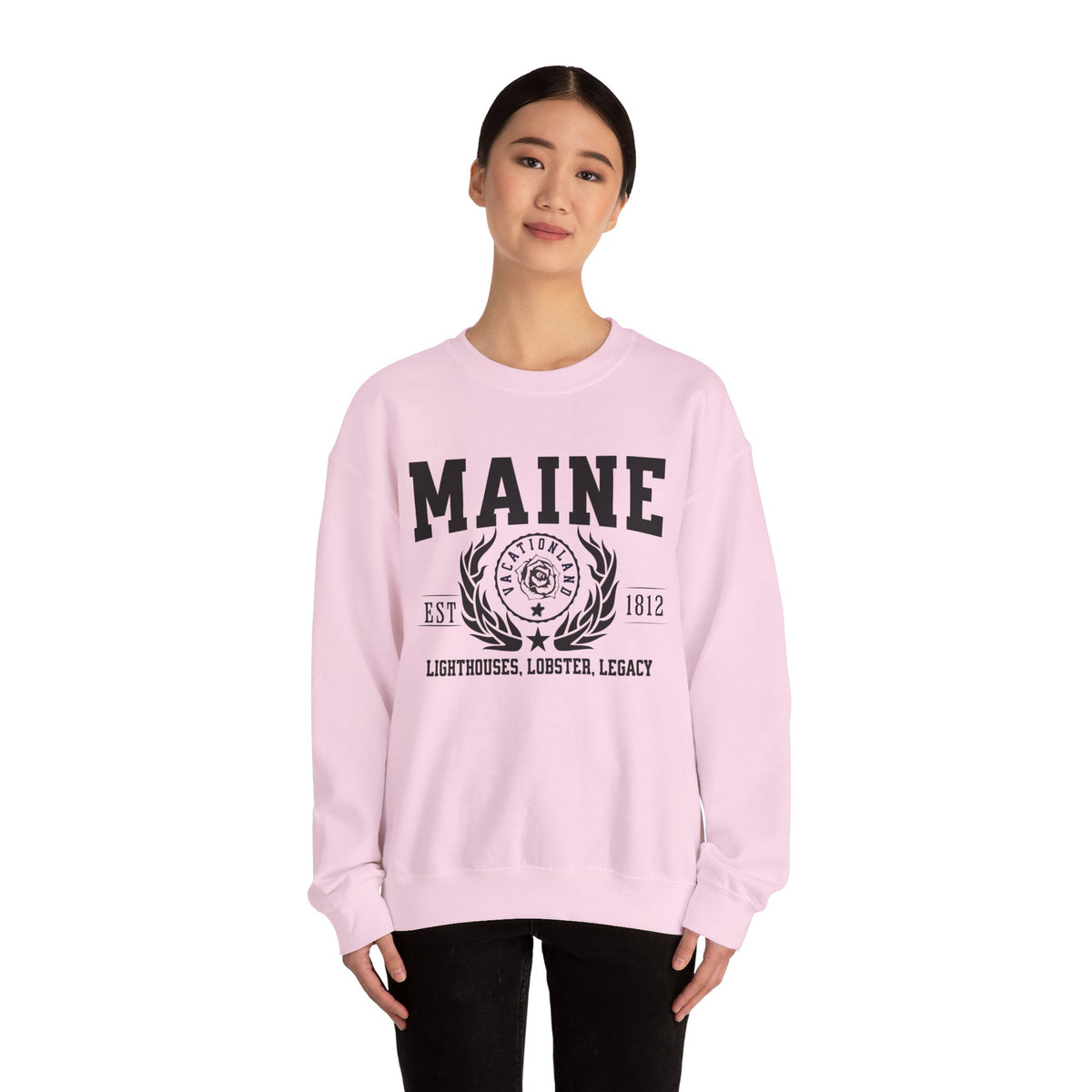 Maine State Legacy Sweatshirt – Lighthouses, Lobster, Legacy | Unisex Coastal New England Crewneck