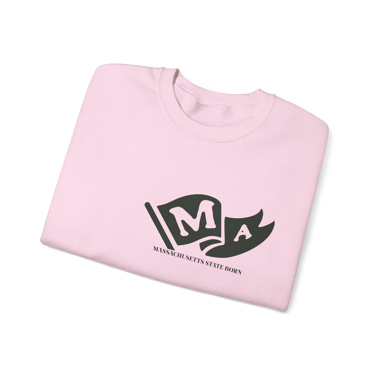 Massachusetts State Born and Raised Sweatshirt - Bay State Pride Design