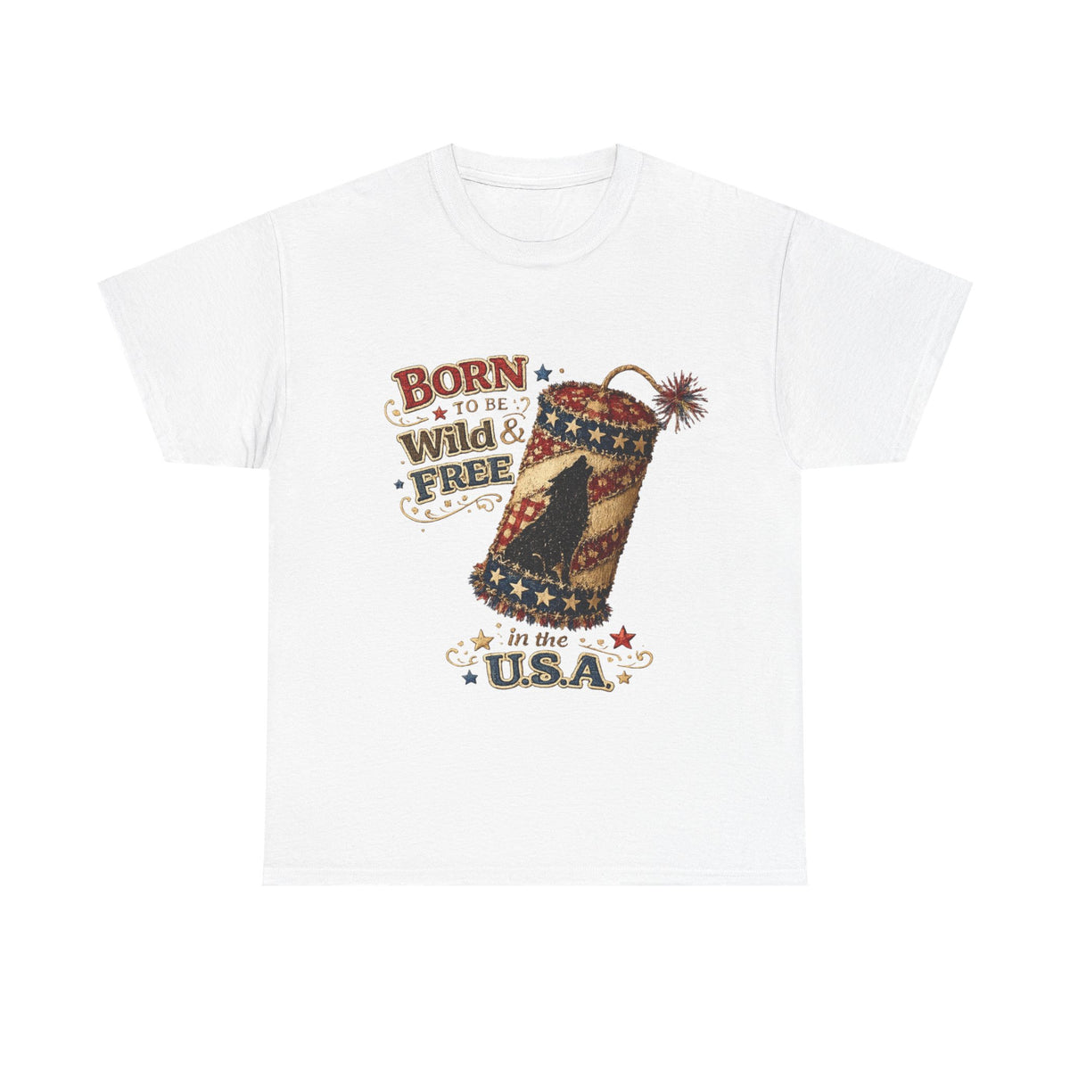 Patriotic 'Born to be Wild & Free in the U.S.A.' T-Shirt