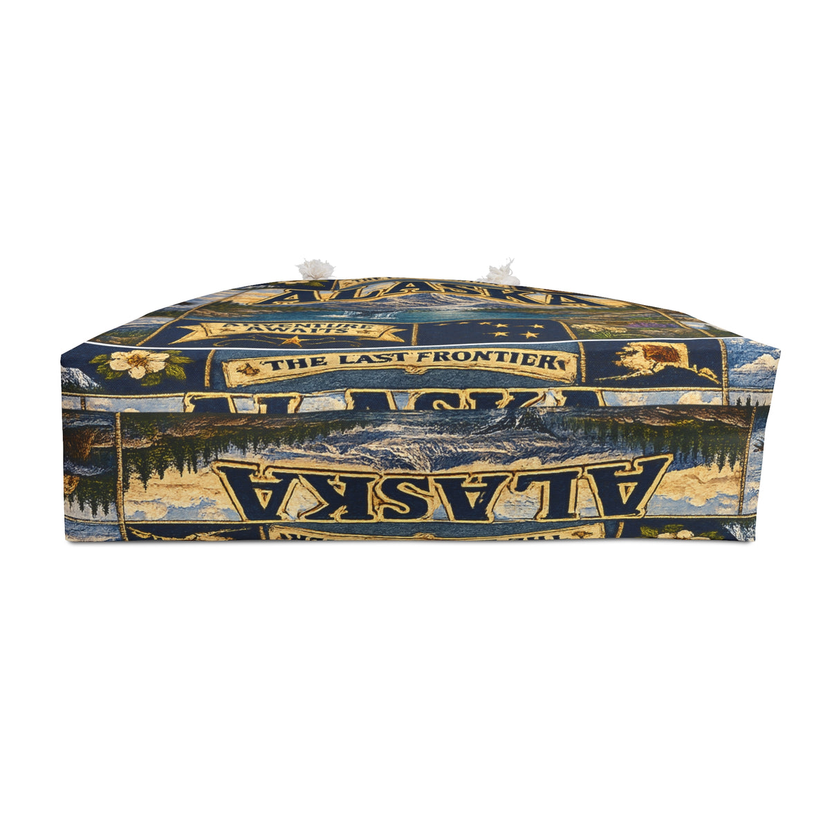 Alaska Weekender Bag The Last Frontier Faux Patchwork Travel Tote Adventure Awaits Vintage State Souvenir Gift