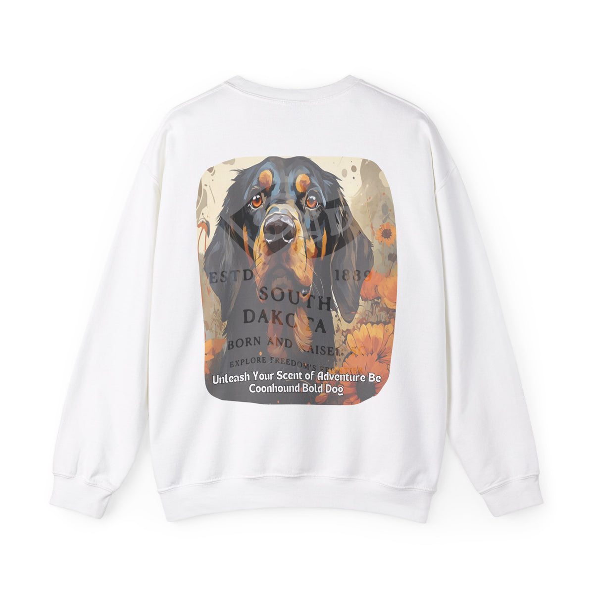 Copy of Bull Terrier Sunflower Sweatshirt – 'Unleash Your Unique Spirit' Front & Back Design