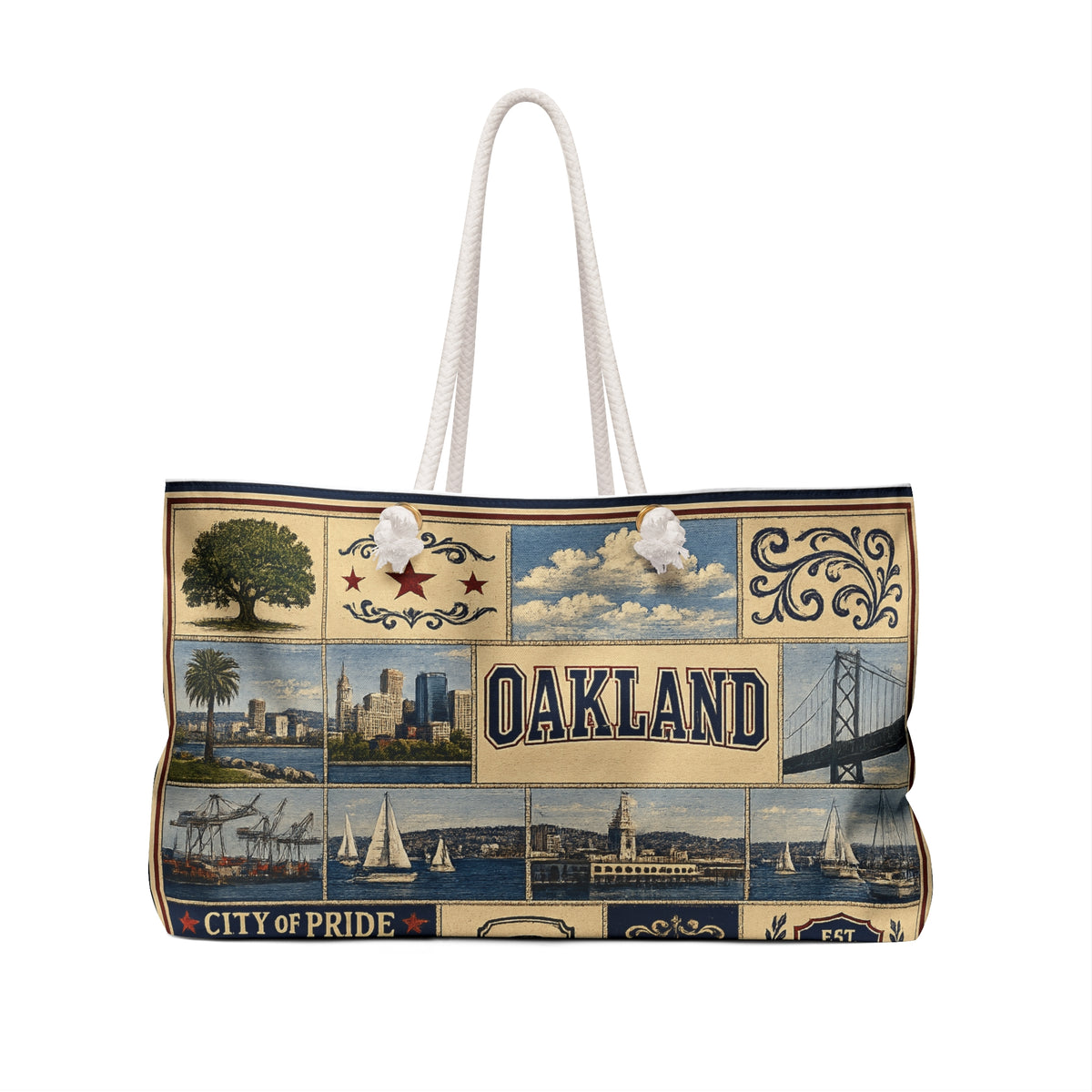 Oakland Vintage Collage Weekender Bag