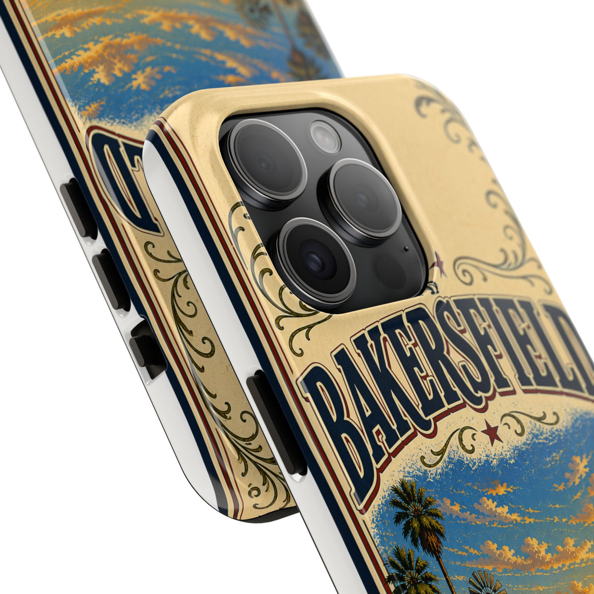 Bakersfield California Vintage Travel Phone Case Country Music Capital Retro Oil Fields Farmland Cover