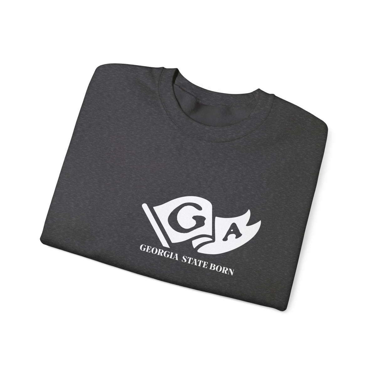 Georgia State Born and Raised Sweatshirt - Peach State Pride Design