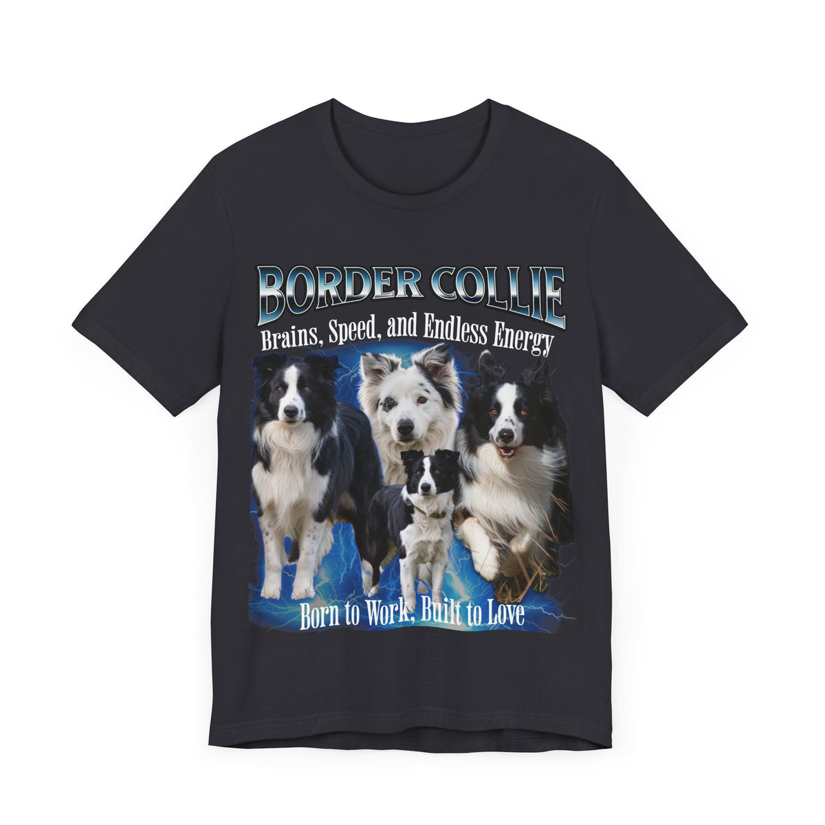 Border Collie Bootleg Collage Sweatshirt – Brains, Speed, and Endless Energy Unisex Dog Lover Pullover