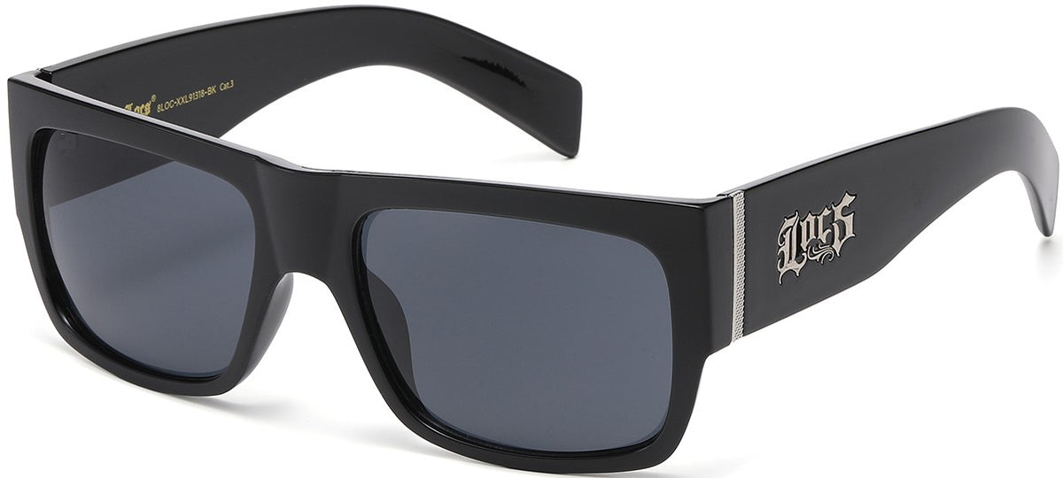 LOC XXL 8LOC-XXL91318-BK Dark Lens Sunglasses – Oversized Black Frame Streetwear Shades