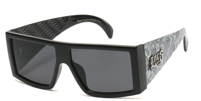 Locs 8LOC91160-BDNA Matte Black Wrap Sunglasses | Tough Street Style Shades for Men & Women | New Edge Gifts & Novelties