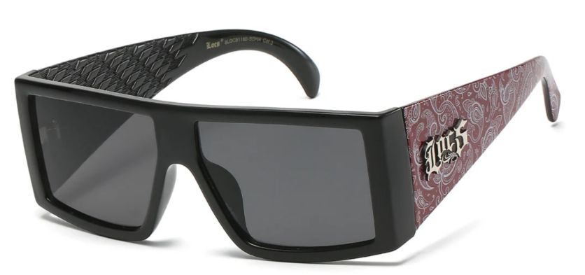 Locs 8LOC91160-BDNA Matte Black Wrap Sunglasses | Tough Street Style Shades for Men & Women | New Edge Gifts & Novelties
