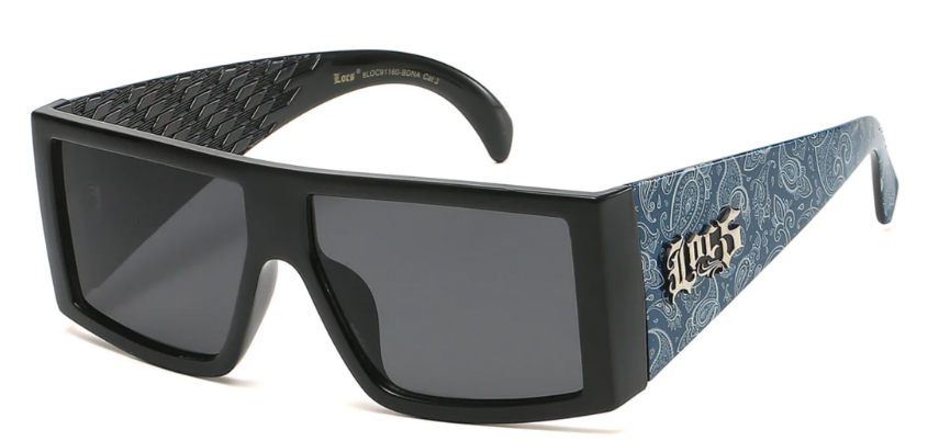 Locs 8LOC91160-BDNA Matte Black Wrap Sunglasses | Tough Street Style Shades for Men & Women | New Edge Gifts & Novelties