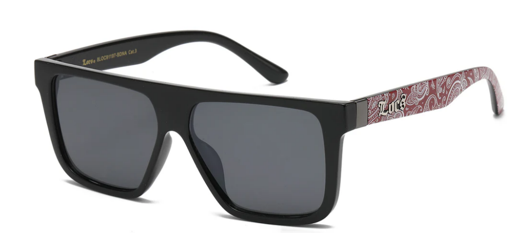 Locs 8LOC91197-BDNA Bandana Print Wrap Sunglasses – Bold Urban Edge with Smoke Lenses