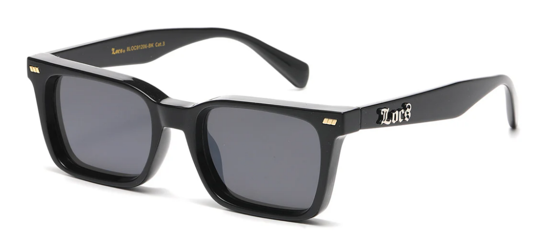 Locs 8LOC91206-BK Classic Square Sunglasses – Timeless Urban Edge with UV Protection
