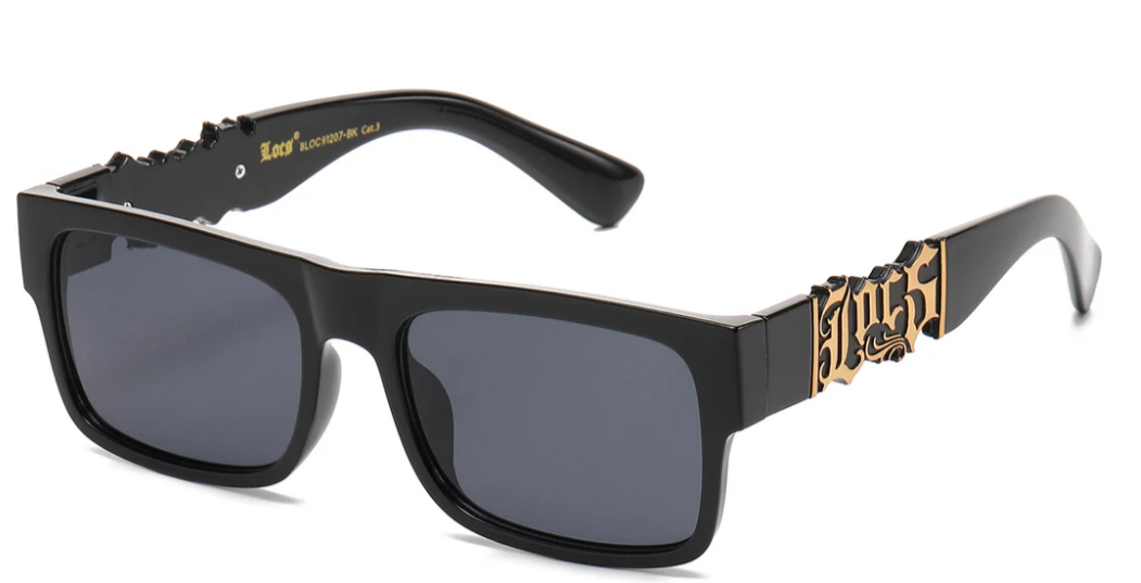 Bold Locs Unisex Sunglasses - 8LOC91207-BK - Sleek Dark Wraparound Style