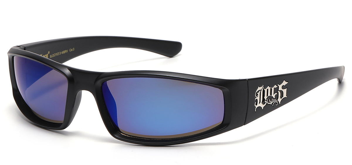 Locs 8LOC91213-MBRV Sportswrap Sunglasses – Polycarbonate Frame, Mirror Lenses, UV Protection