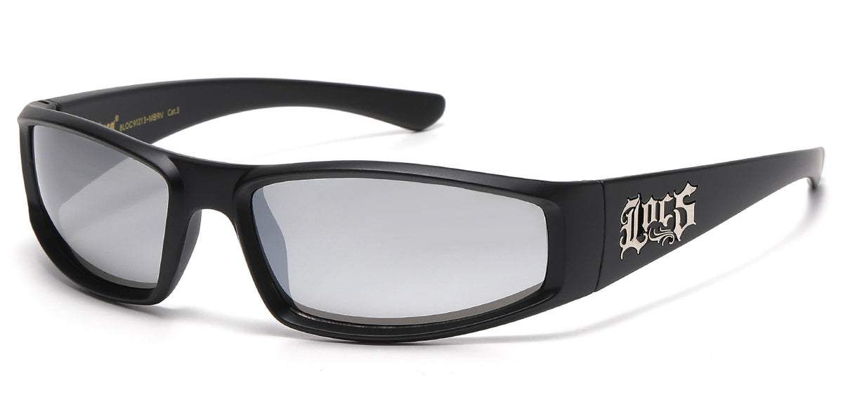 Locs 8LOC91213-MBRV Sportswrap Sunglasses – Polycarbonate Frame, Mirror Lenses, UV Protection