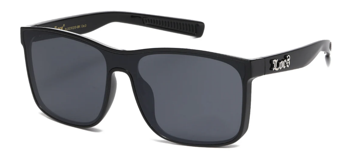 Locs 8LOC91215-BK Wrap Around Sunglasses – Bold Urban Edge with UV Protection