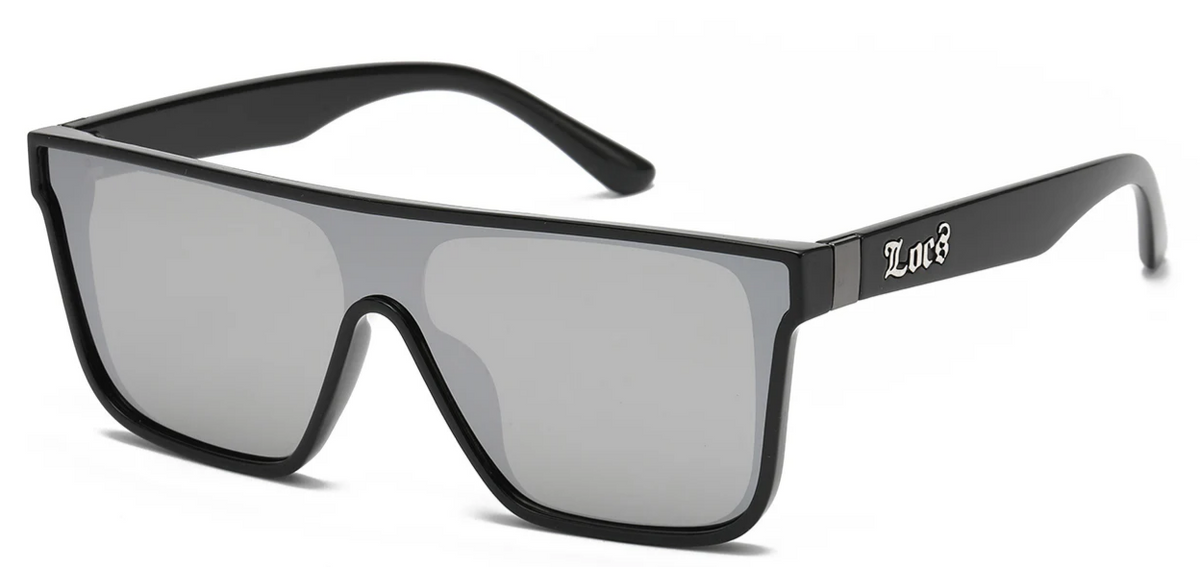 Locs 8LOC91254-MIX Black Graffiti Rectangular Sunglasses – Bold Urban Luxury Frames