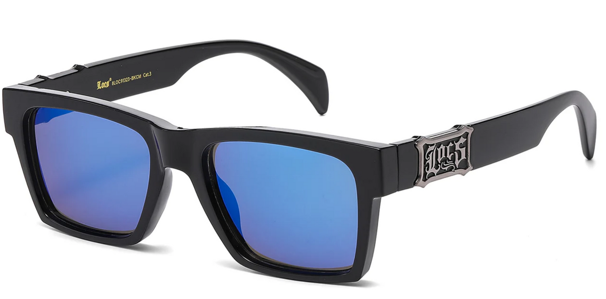 Locs Square Frame Sunglasses with Assorted Lens Colors – Urban Streetwear Shades UV Protection