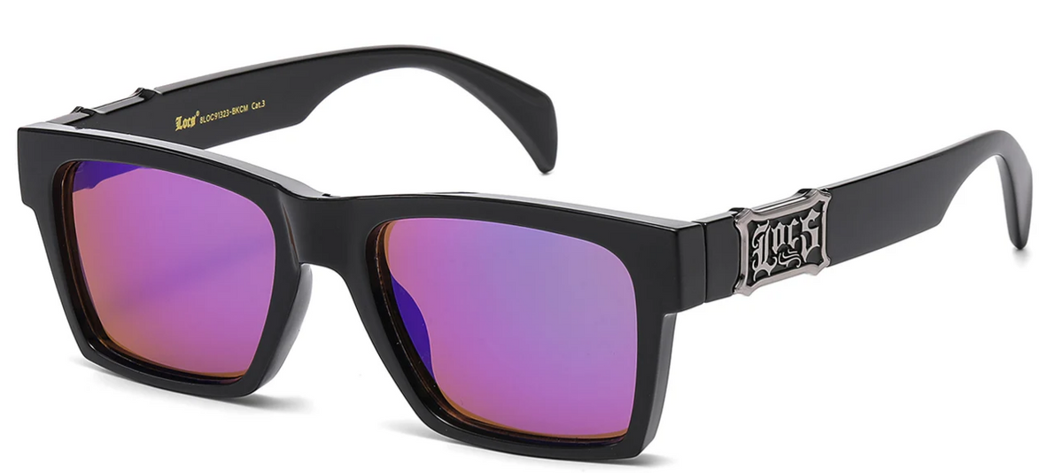 Locs Square Frame Sunglasses with Assorted Lens Colors – Urban Streetwear Shades UV Protection