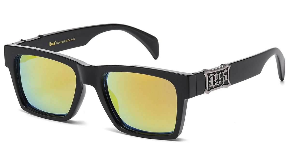Locs Square Frame Sunglasses with Assorted Lens Colors – Urban Streetwear Shades UV Protection