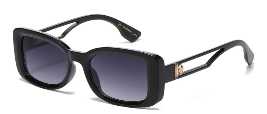 VG 8VG29671 Designer Square Sunglasses | Bold Temple Accents & Gradient Lens Options | New Edge Gifts & Novelties