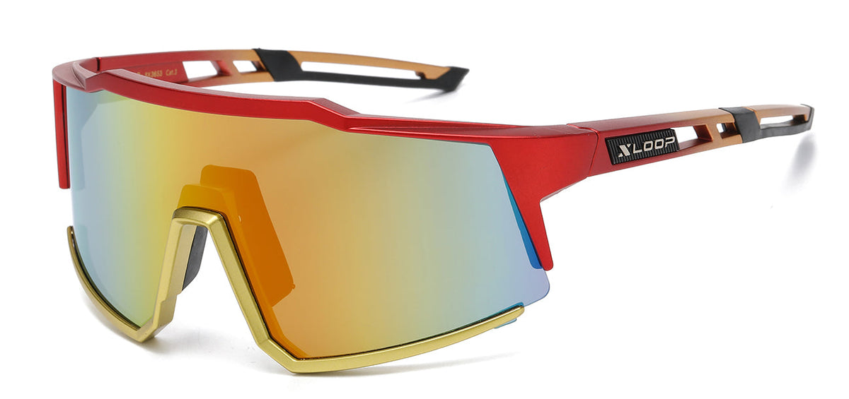 XLOOP 8X3652 SUNGLASSES: STYLISH SEMI-RIMLESS FRAMES WITH SECURE WRAP-AROUND DESIGN