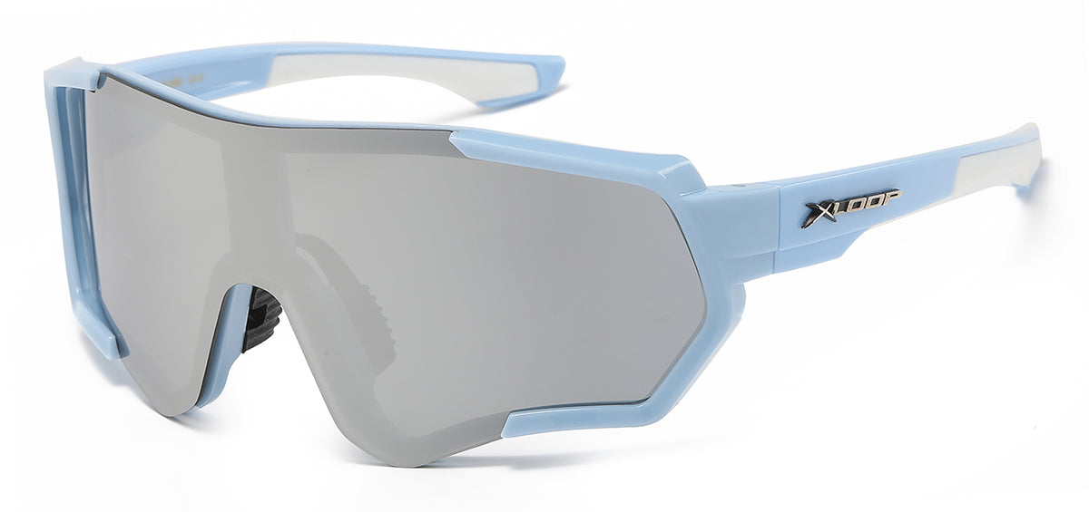 ULTIMATE WRAP-AROUND ATHLETIC SUNGLASSES -XLOO. 8x3651 BY NEW EDGE