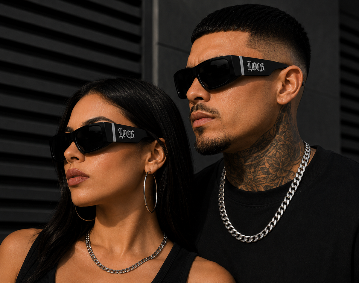 Locs 8LOC91320-BK Rectangular Wrap Sunglasses – Black Frame Smoke Lens UV400 Protection, Men’s Streetwear Shades Durable Eyewear