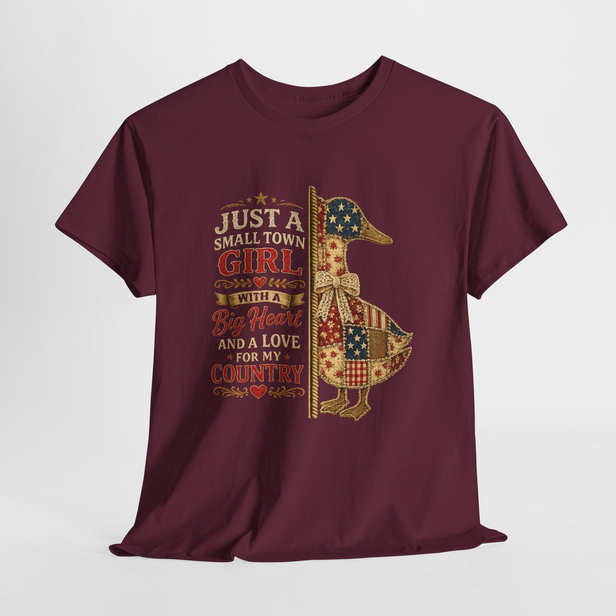 Just a Small Town Girl with a Big Heart Country Duck T-Shirt