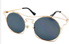 ROUND 92013RV METAL UNISEX SUNGLASSES