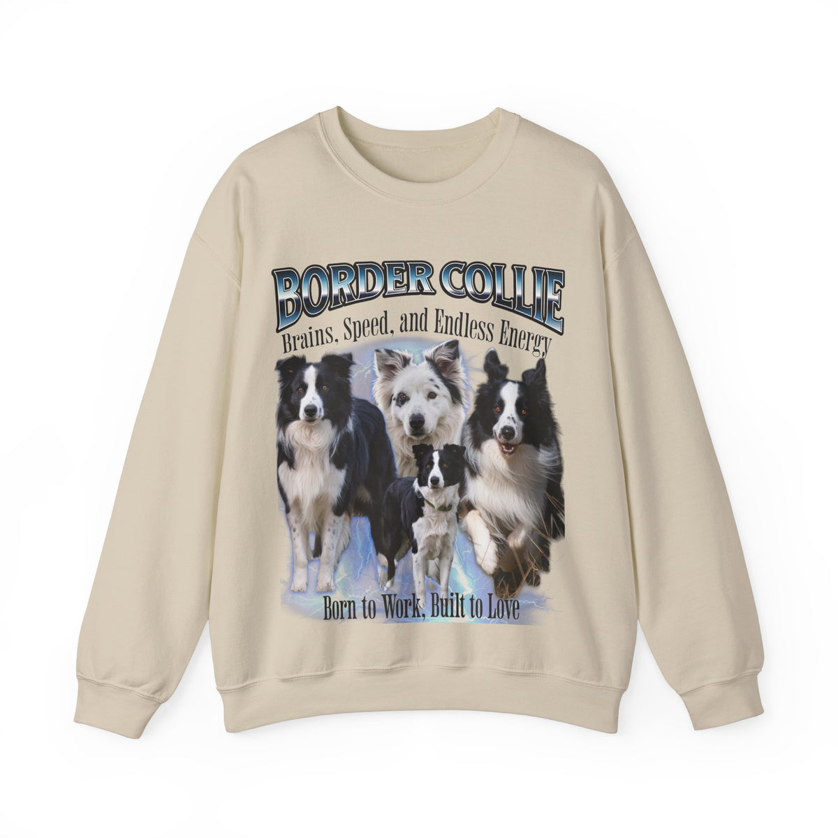 Copy of Border Collie Bootleg Collage Sweatshirt – Brains, Speed, and Endless Energy | Unisex Dog Lover Pullover