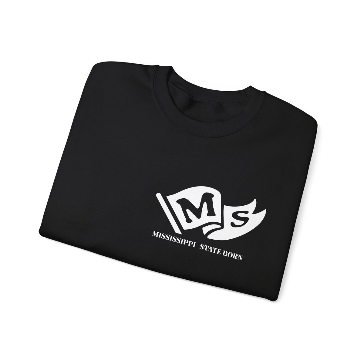 Mississippi State Born and Raised Sweatshirt - Magnolia State Pride Design