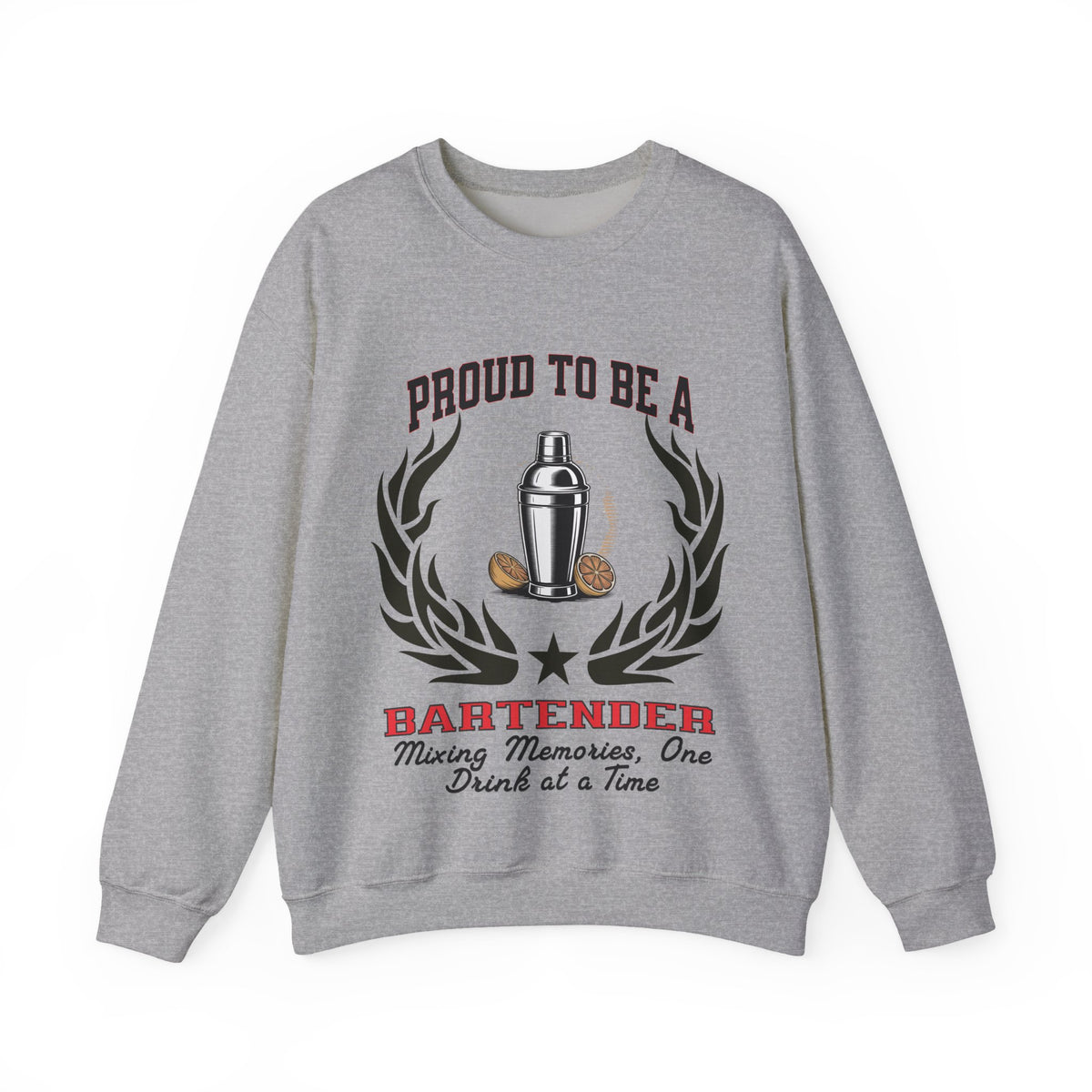 Copy of Unisex Bartender Sweatshirt – “PROUD TO BE A BARTENDER” | Mixing Memories, One Drink at a Time Pullover