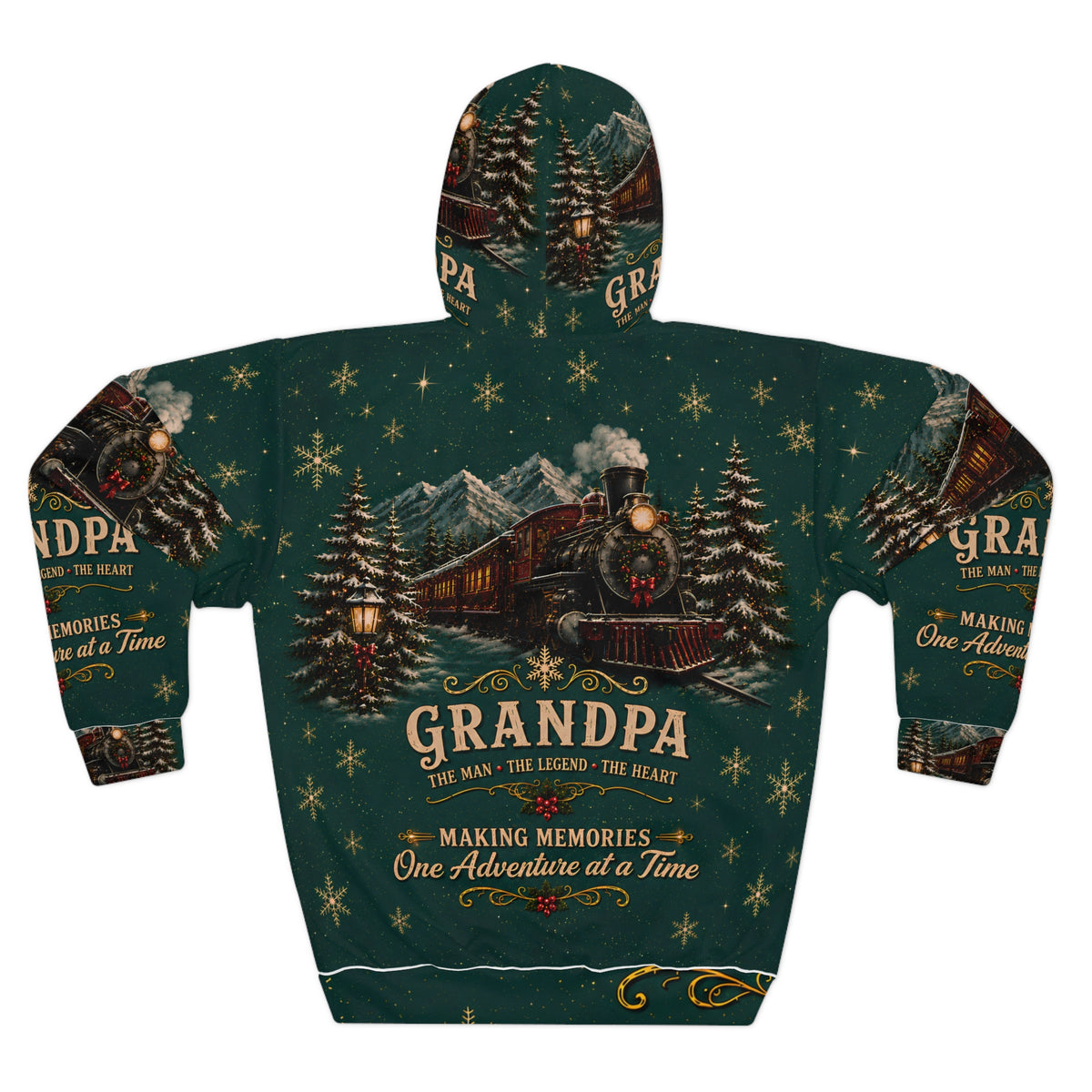 Grandpa Train Scene Hoodie | Making Memories One Adventure at a Time