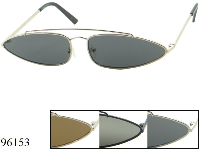 96153 Oval Shaped Retro Sunglasses – Vintage 90s Unisex Fashion Shades