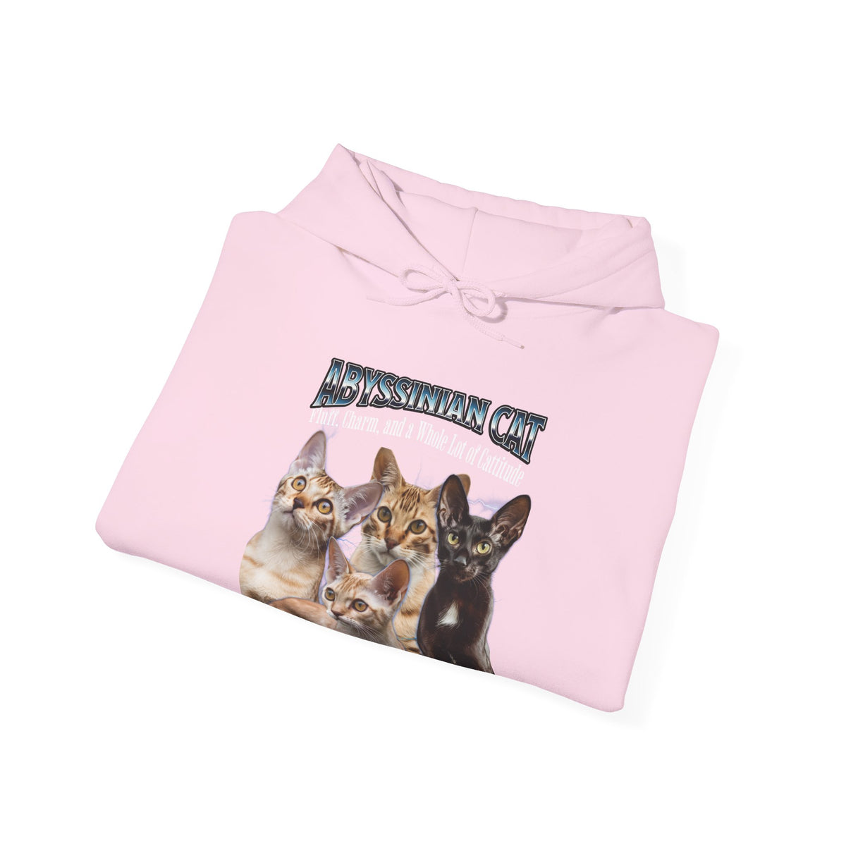Abyssinian Cat Hoodie – Unisex Bootleg Collage Sweatshirt | Fluff, Charm, and a Whole Lot of Cattitude