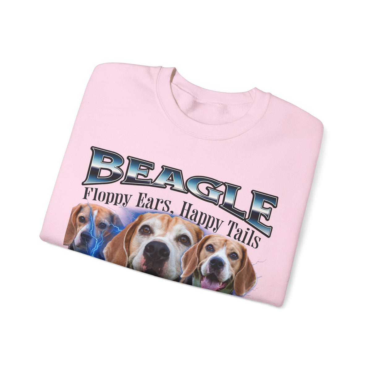 Beagle Bootleg Collage Sweatshirt – Floppy Ears, Happy Tails | Unisex Dog Lover Pullover