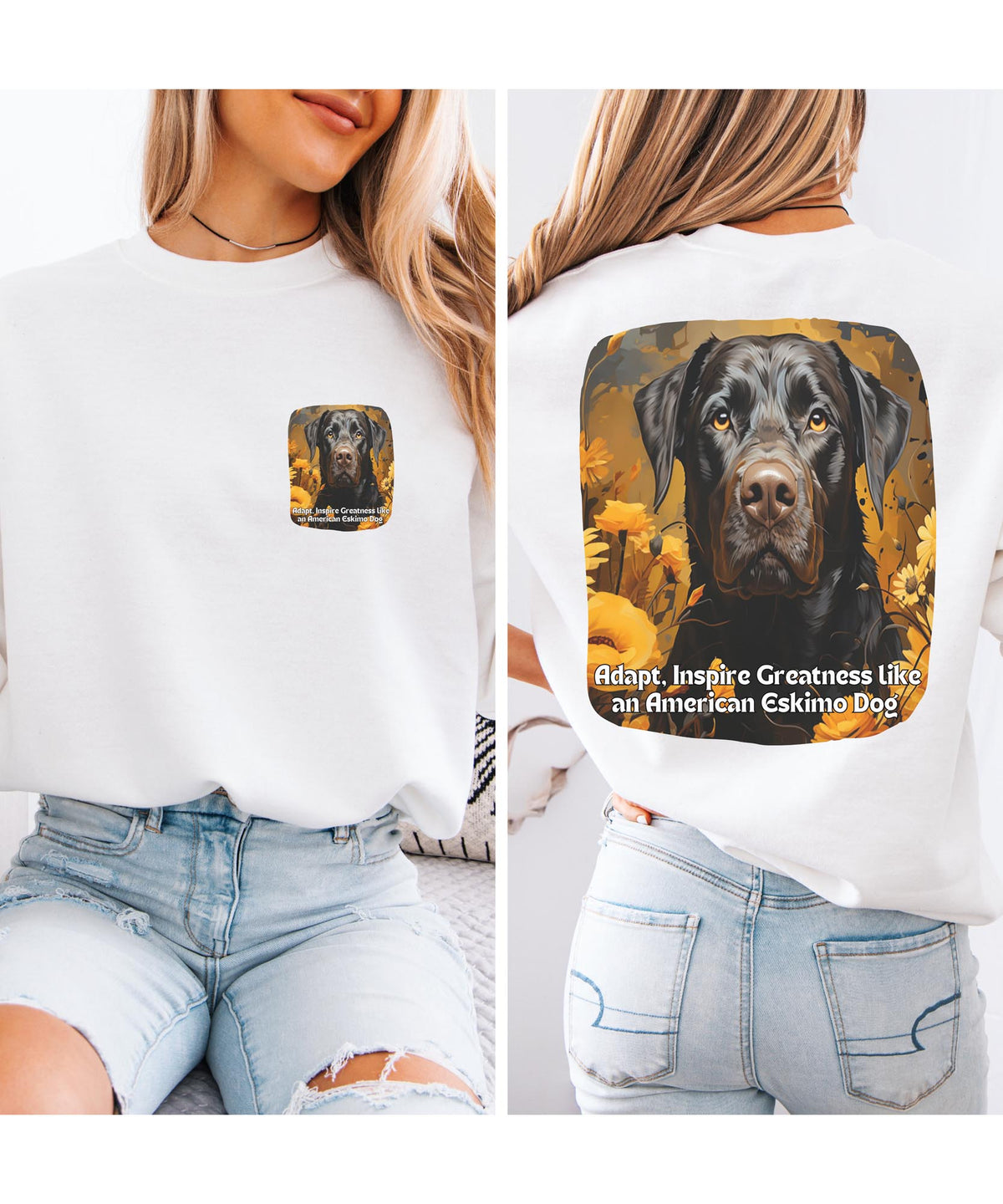 Sunflower Pug Dog Unisex Sweatshirt – Big Heart, Bigger Attitude – Pug Energy Never Fades!