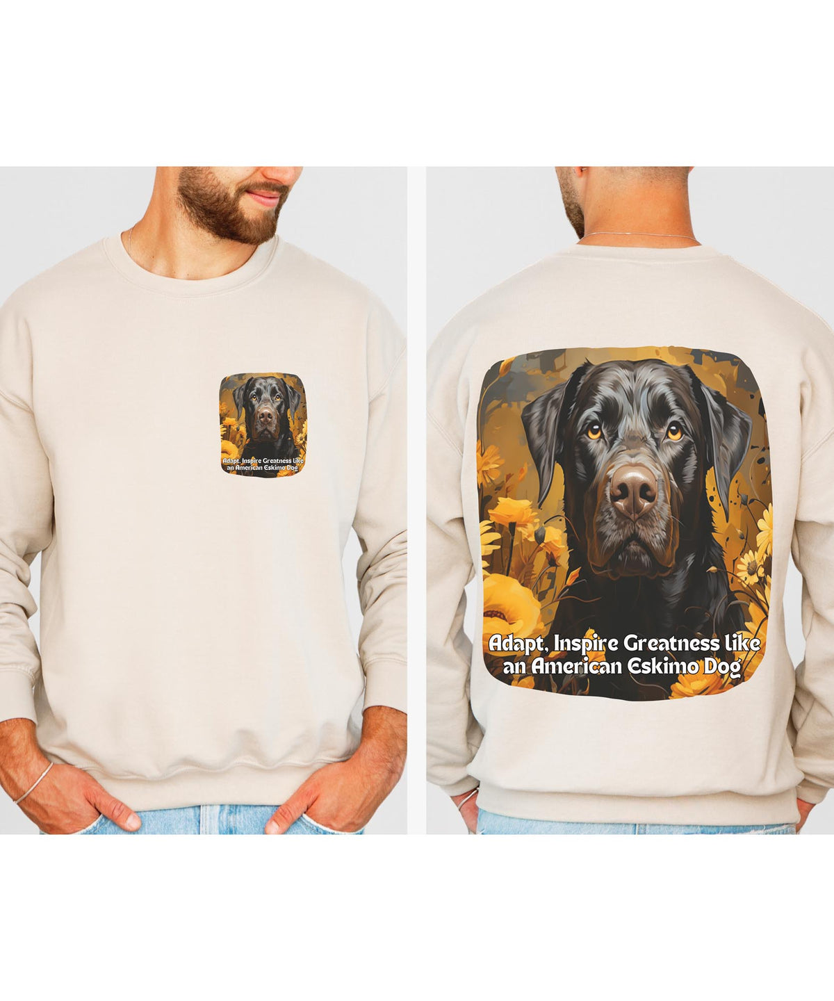 Sunflower Pug Dog Unisex Sweatshirt – Big Heart, Bigger Attitude – Pug Energy Never Fades!