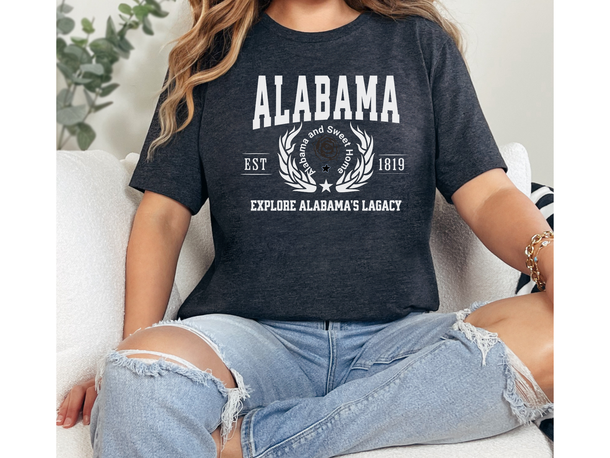 Explore Alabama Legacy T-Shirt – Unisex State Pride Tee | Southern Heritage Shirt | Vintage Alabama Design