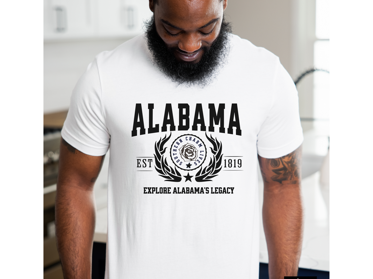Explore Alabama Legacy T-Shirt – Unisex State Pride Tee | Southern Heritage Shirt | Vintage Alabama Design