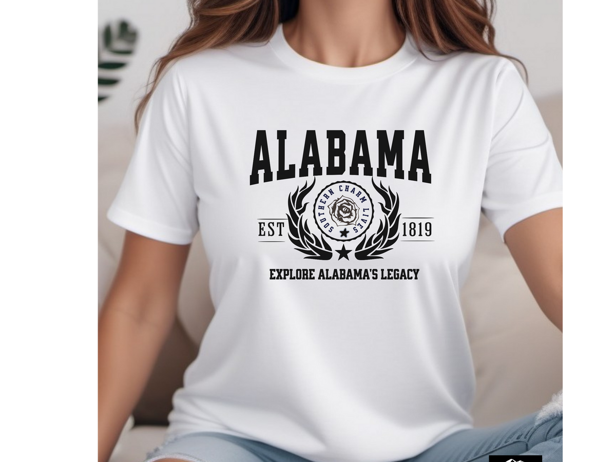Explore Alabama Legacy T-Shirt – Unisex State Pride Tee | Southern Heritage Shirt | Vintage Alabama Design